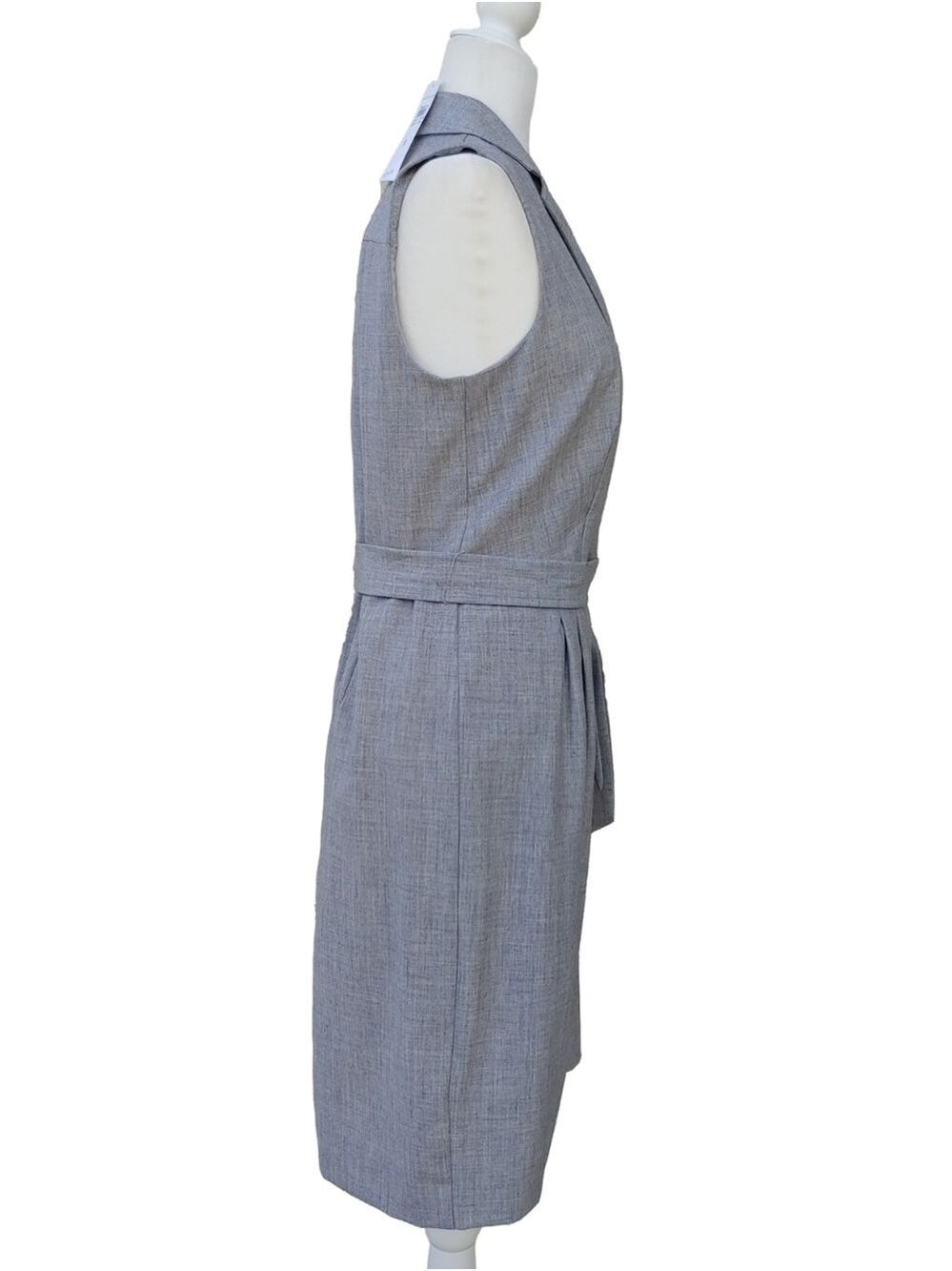 Ann Taylor NEW Gray Tie-Waist Sleeveless Blazer Dress Women's 8 NWT - Picture 15 of 16